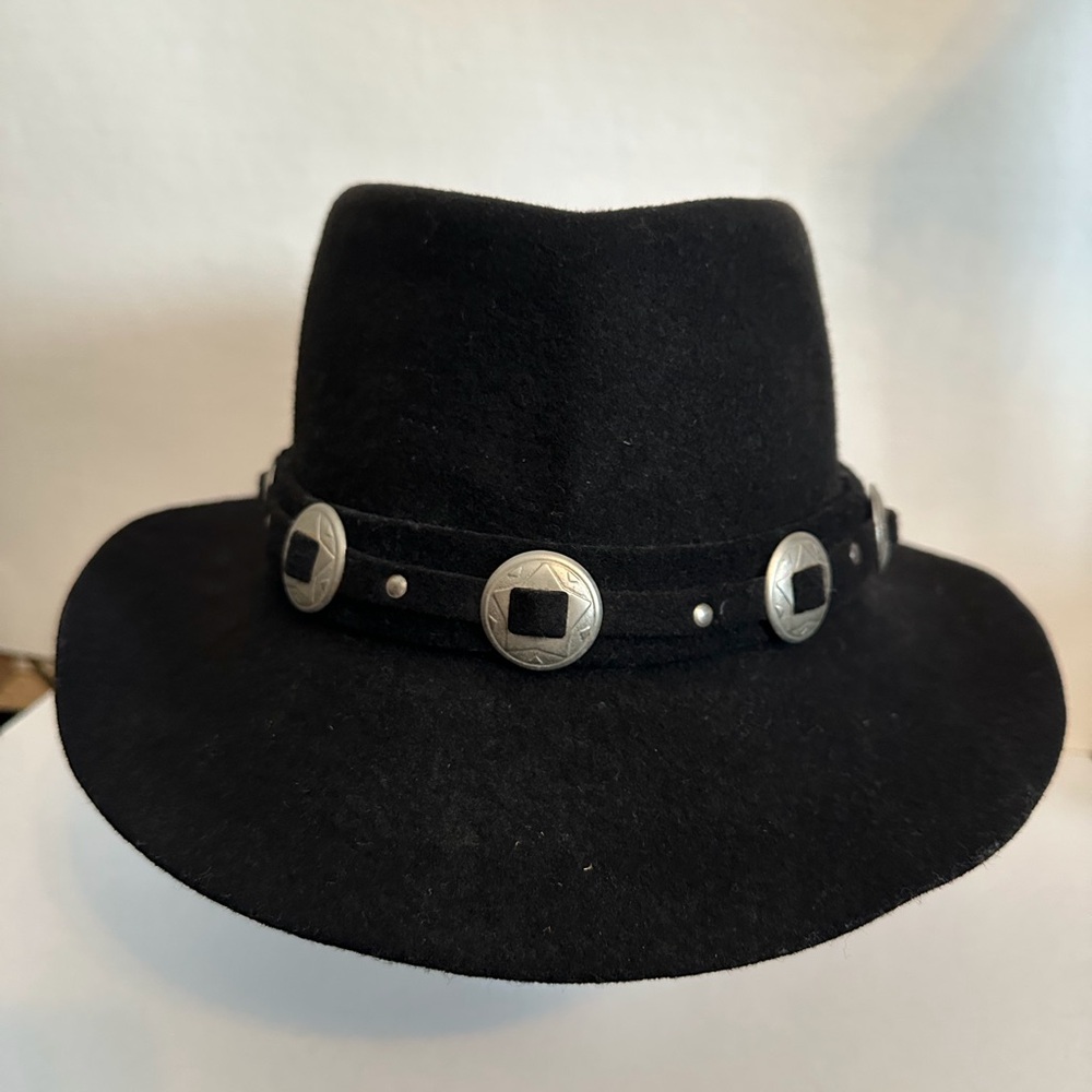 Vintage Eddy Bros Western Black Wool Felt Gambler Unisex Hat Small